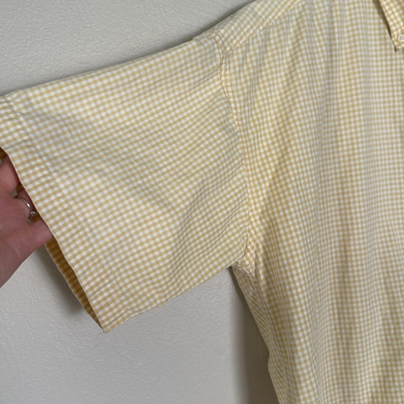 Vintage Chaps Ralph Lauren Yellow Casual Button Down Shirt Medium - Picture 3 of 6